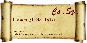 Csepregi Szilvia névjegykártya