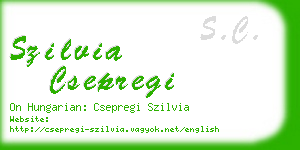 szilvia csepregi business card